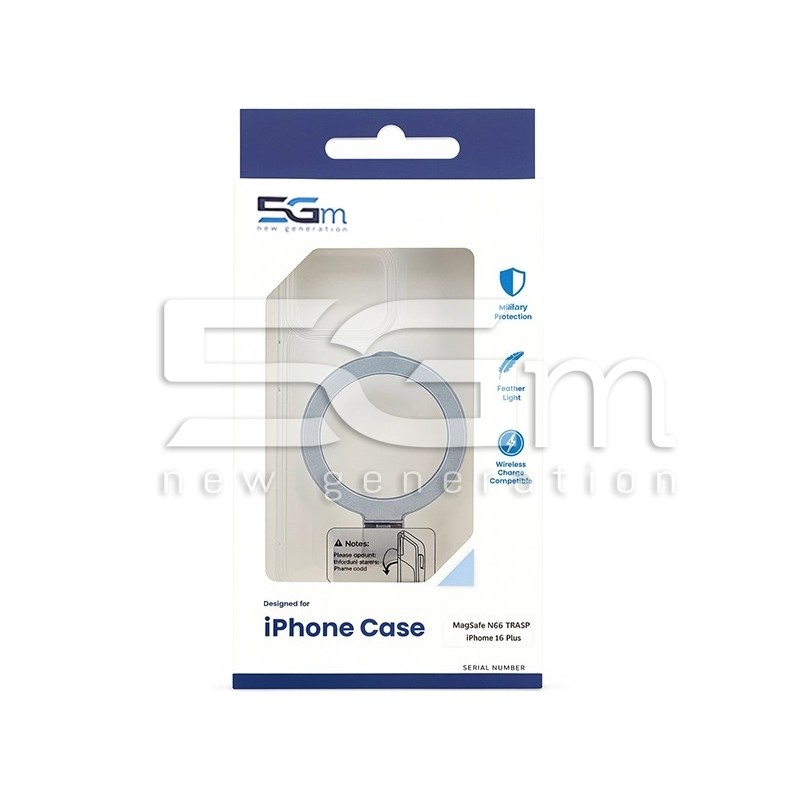 Custodia Sottile Magsafe N56 + Anello iPhone 16 Plus