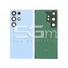 Rear Cover Titanium Blue + Adhesive + Rear Camera Lens Samsung SM-S928 S24 Ultra 5G (No Logo)