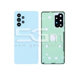Retro Cover Blue + Adesivo + Vetrini Camera Posteriore Samsung SM-A536 A53 5G (No Logo)