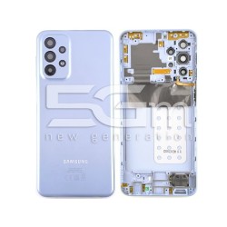 Rear Cover + Middle + Fingerprint Blue Samsung SM-A236 A23 5G (PULLED)