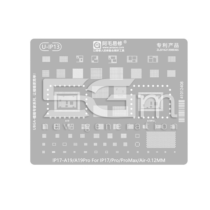 Amaoe U-IP13 0.12MM - A19 - A19Pro CPU Rework iPhone 17 Series