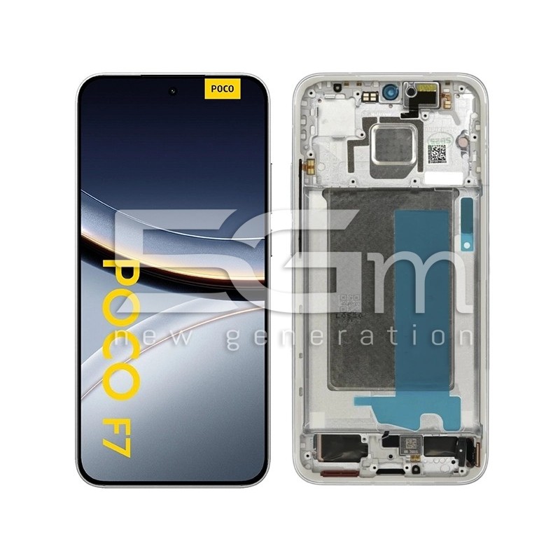 Display Touch + Frame Cyber Silver Xiaomi Poco F7 5G (Ori)