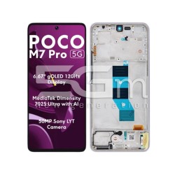 Display Touch + Frame Lavender Frost Xiaomi Poco M7 Pro 5G (Ori)