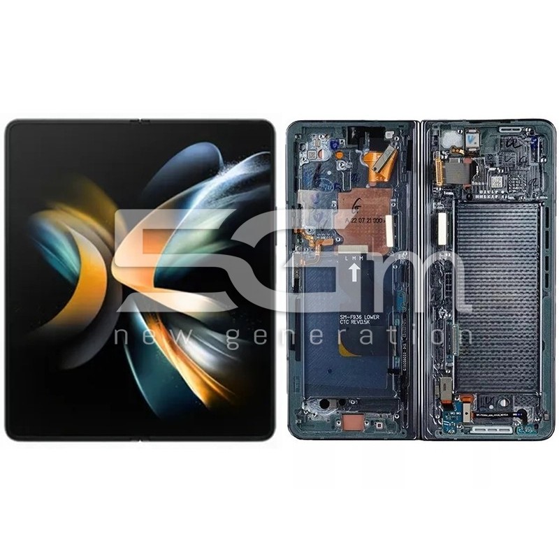 Display Touch + Frame Gray Green Samsung SM-F936 Fold 4 (Ori)
