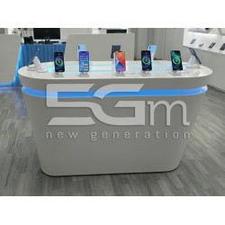 Balcão Expositor Ilha Curvo 1.5m com LED | 5G-M