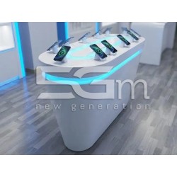 Balcão Expositor Ilha Curvo 1.5m com LED | 5G-M