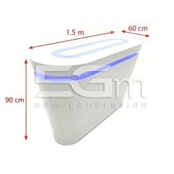 Balcão Expositor Ilha Curvo 1.5m com LED | 5G-M