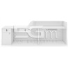 Modern Reception Desk 300cm Industrial Container Style | 5G-M