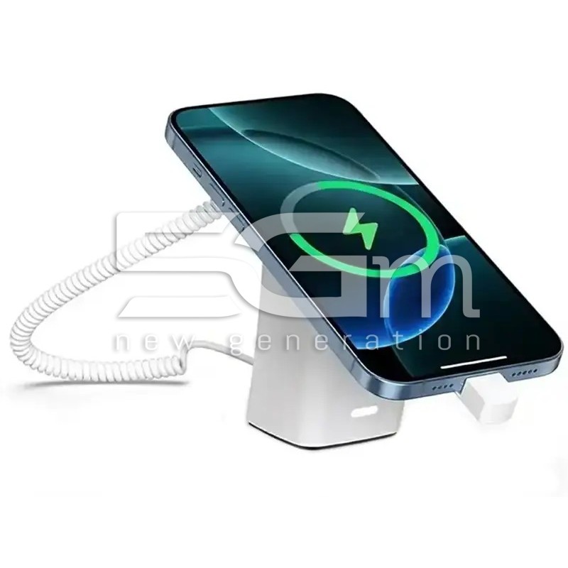 Suporte Antirroubo para iPhone com Cabo Lightning Branco | 5G-M