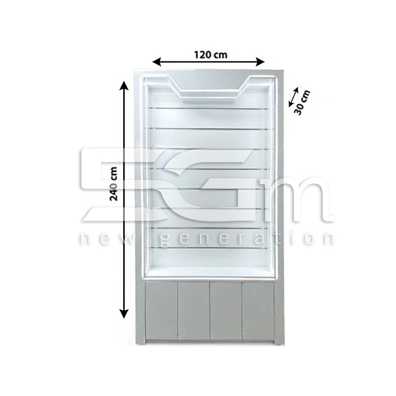 Retail Wall Display Unit with Hooks and Integrated LEDs - 5Gm