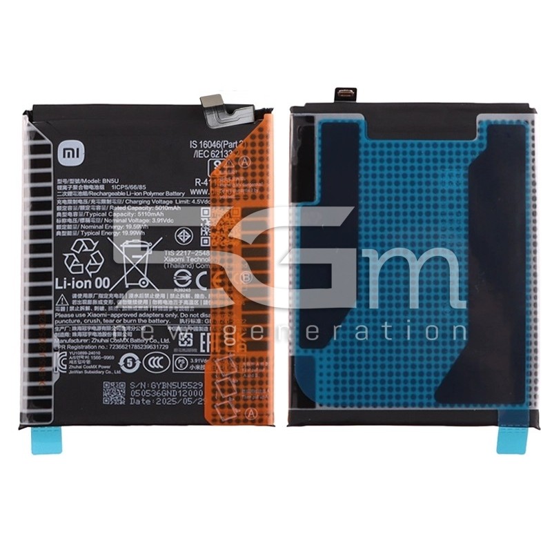Batteria BN5U 5110mAh Xiaomi Redmi Note 14 5G (Ori)