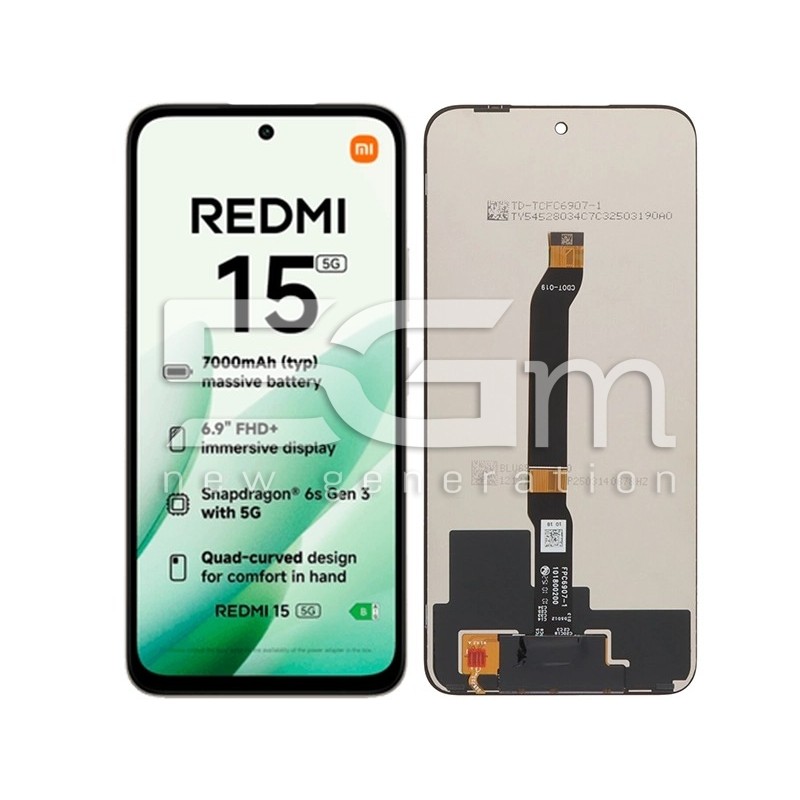 Display Xiaomi Redmi 15 5G Nero IPS | Sigla 25057RN09E | 5G-M