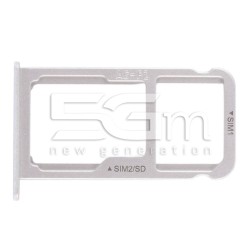 Supporto Sim Card + Micro SD Bianco Huawei P10 Plus