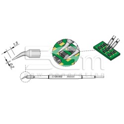 JBC C120-002 Punta Ricambio Microtweezer PA120-A