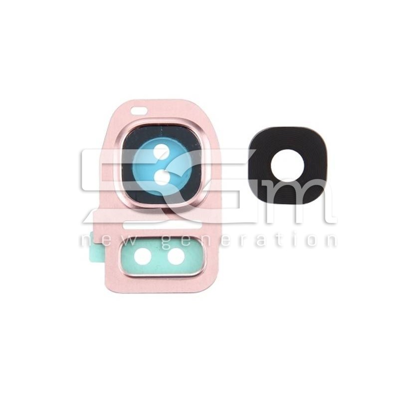 Camera Lens + Frame Samsung SM-G935 S7 Edge Rose Gold