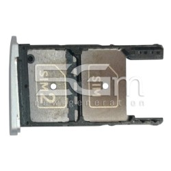 Sim Card + Micro SD Tray Silver Moto Z Play
