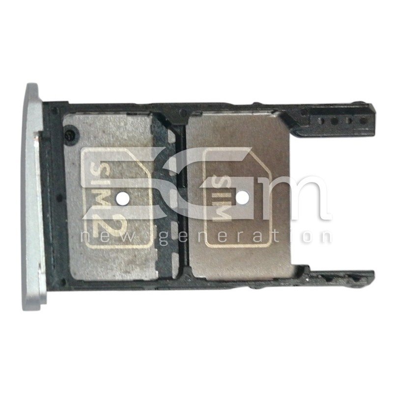 Sim Card + Micro SD Tray Silver Moto Z Play