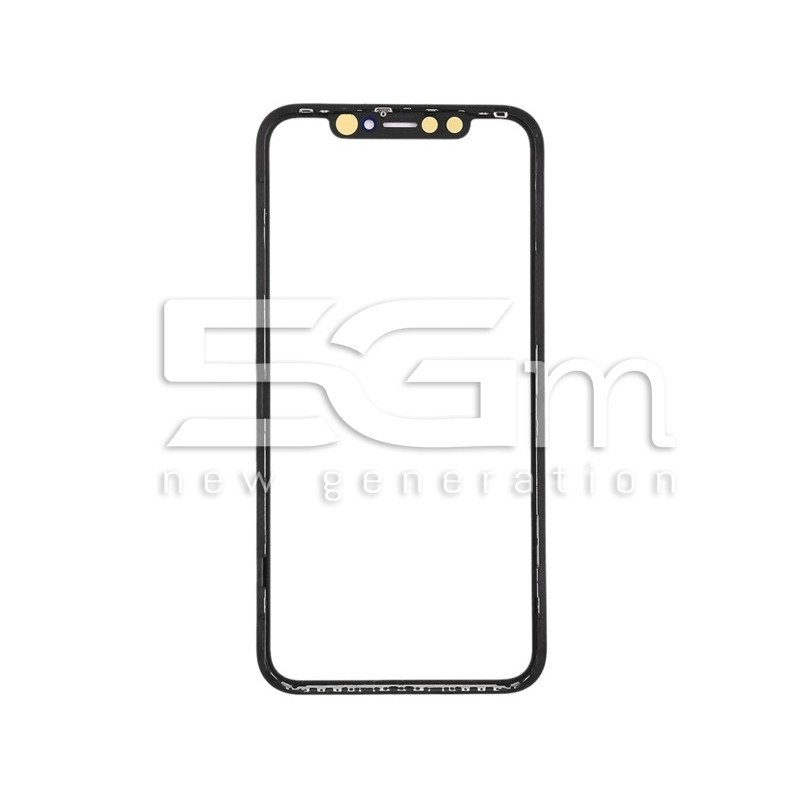 Vetro Nero + Frame + Pellicola Oca iPhone XR