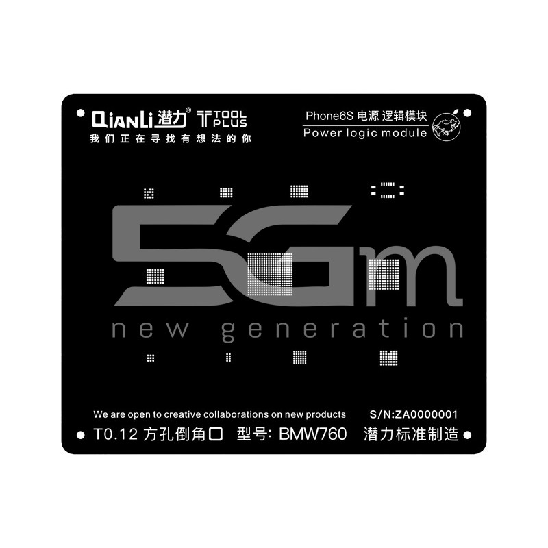 QianLi ToolPlus Black Stencil 3D iPhone 6S Power Logic Module