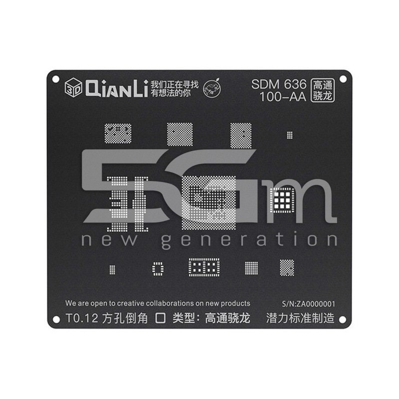 QianLi ToolPlus Black Stencil 3D SDM 636 100-AA