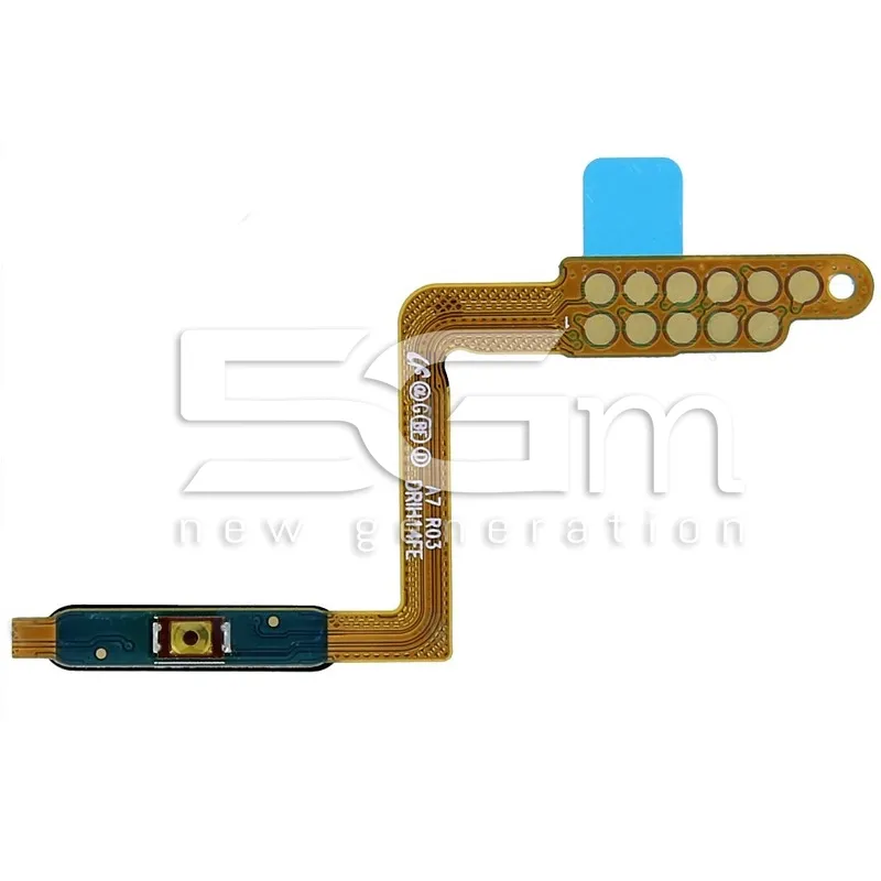 Fingerprint Black Flat Cable Samsung SM-A750 A7 2018