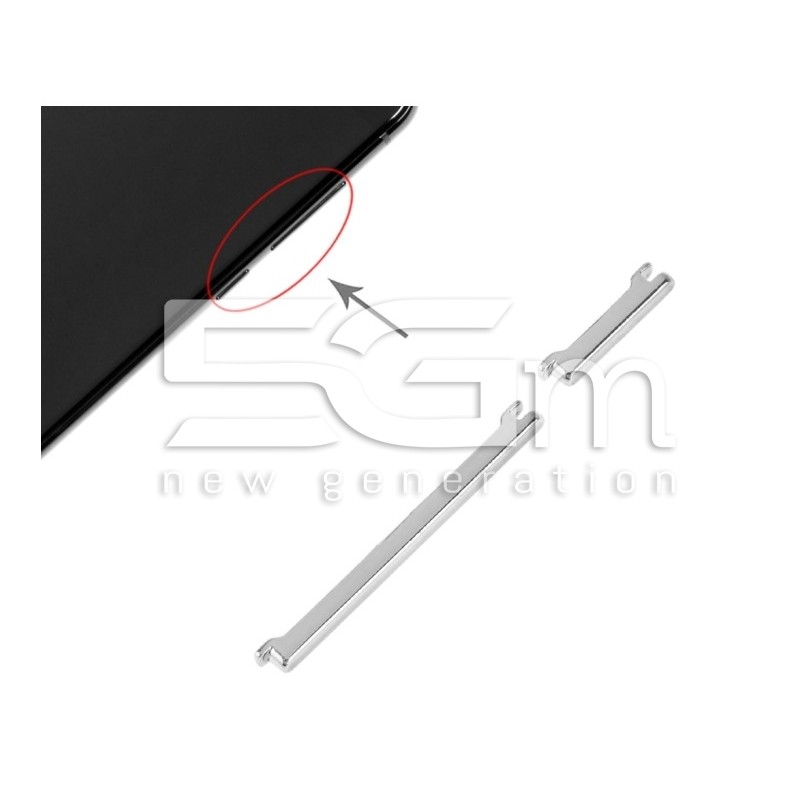 Tasti Esterni Accensione + Volume Silver Xiaomi Mi 6 4G