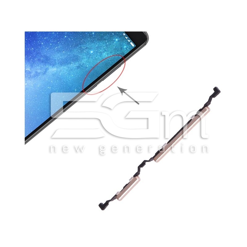 Tasti Esterni Accensione + Volume Gold Xiaomi Mi Max 2