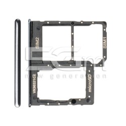 Sim Card + Micro SD Tray Black Samsung SM-A405 A40