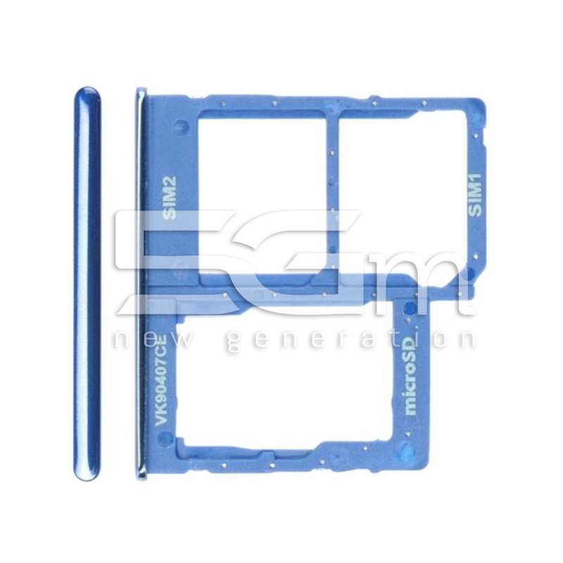 Sim Card + Micro SD Tray Blue Samsung SM-A405 A40