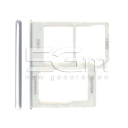 Sim Card + Micro SD Tray White Samsung SM-A405 A40