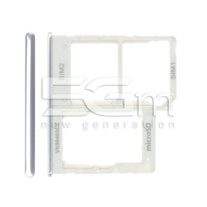 Sim Card + Micro SD Tray White Samsung SM-A405 A40