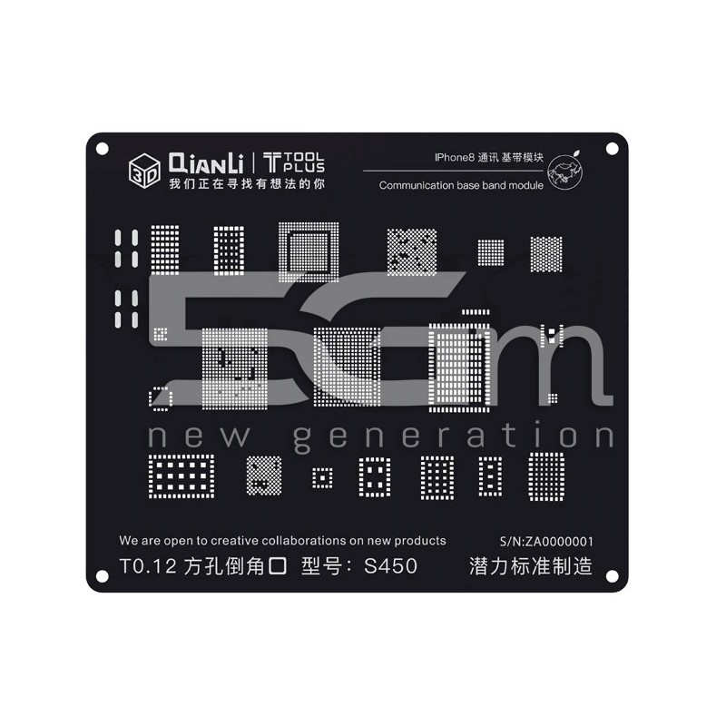 QianLi ToolPlus Black Stencil 3D iPhone 8 Comunication Base Band Module S450