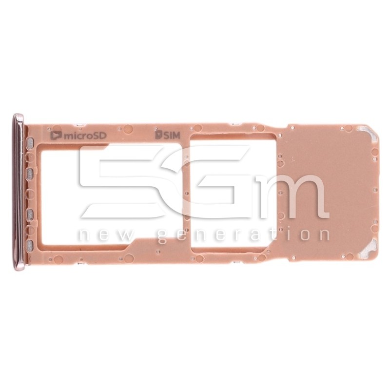 Sim Card + Micro SD Tray Gold Samsung SM-A750 A7 2018