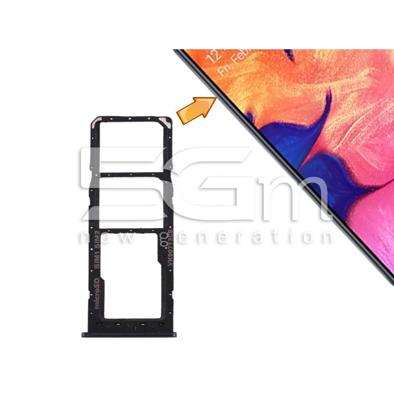 Supporto Dual Sim Card + Micro SD Nero Samsung SM-A105 A10