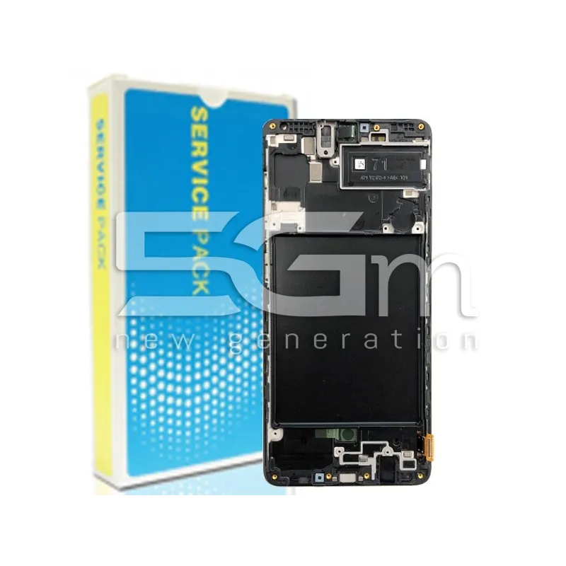 Display Touch Black + Frame Samsung SM-A715 A71 Ori