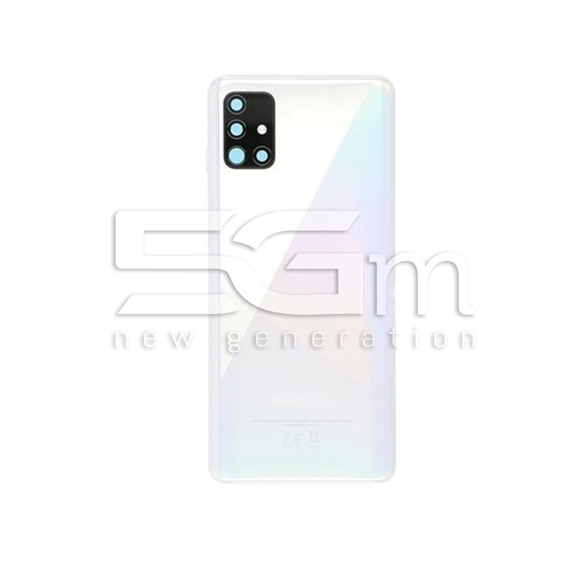 Tampa Traseira Branco + Lente para Câmera Samsung SM-A515 A51Ori