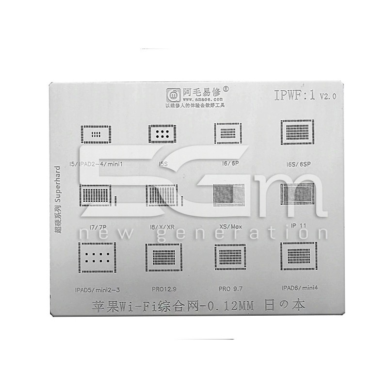 WIFI IC BGA Reballing Stencil for iPhone Series