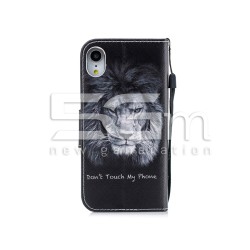Leather Case TPU+PU Lion iPhone XR