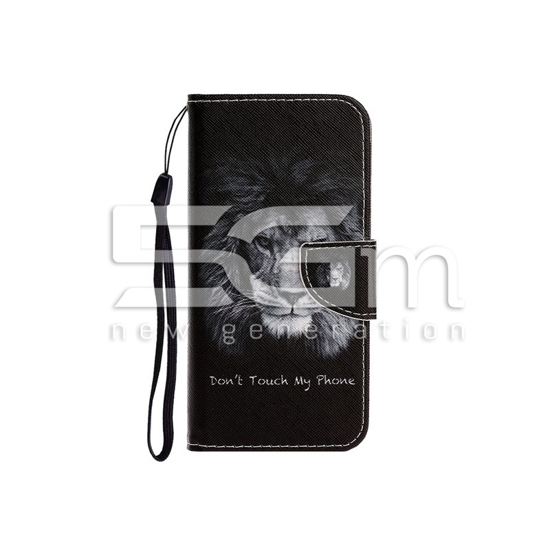 Capa De Couro TPU + PU Lion iPhone XS Max