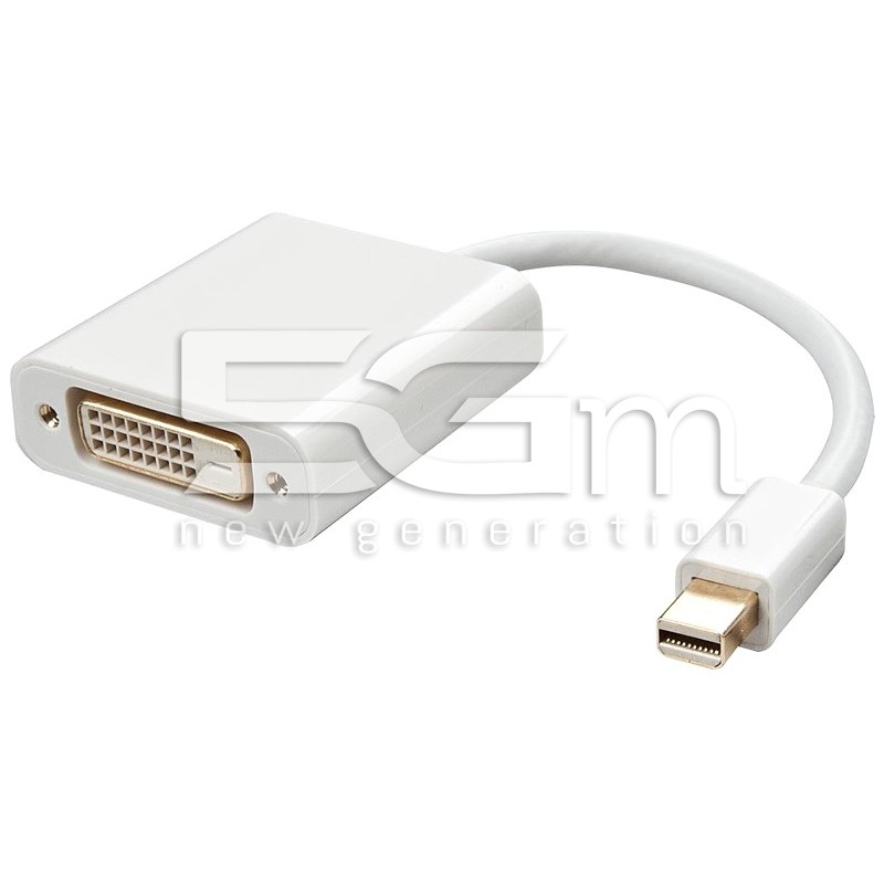 Mini DP to DVI Adapter Converter White