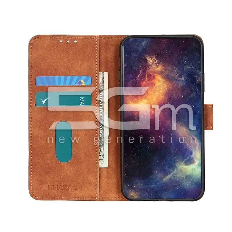 Estojo de Couro Para Documentos iPhone 12 - 12 Pro Castanho