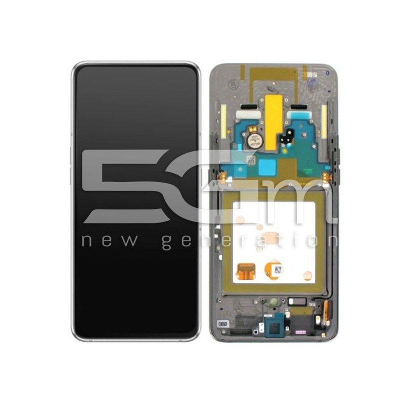 Ecrã Táctil Prata + Chassi Samsung SM-A805F A80