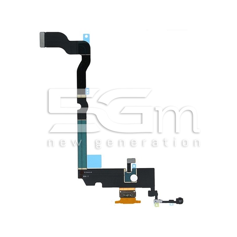 Charging Connector Gold Flex Cable iPhone XS Max (PULLED)