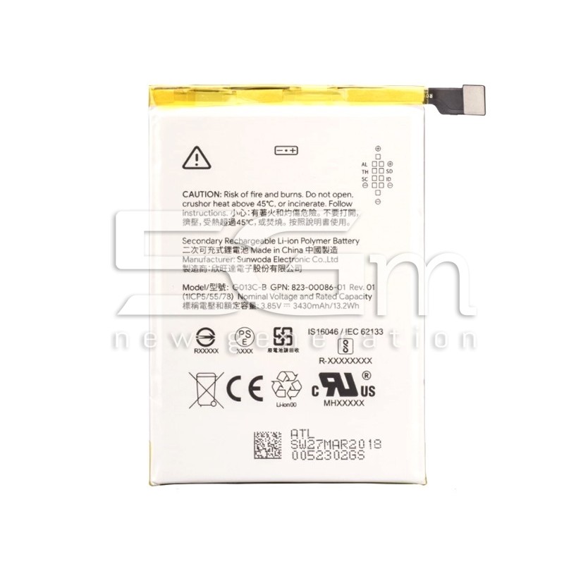 Bateria G013C-B 3430mAh Google Pixel 3XL No Logo