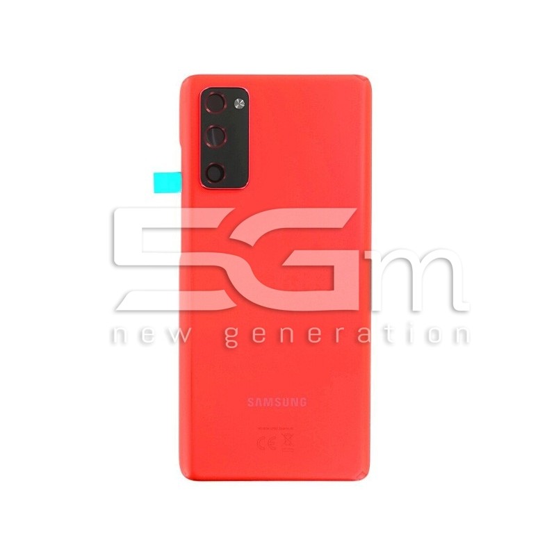 Ecrã Táctil + Chassi Vermelho Samsung SM-G780F S20 FE Ori