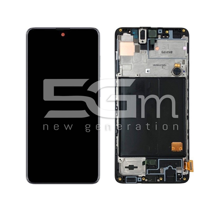 Ecrã Táctil + Chassi Preto Samsung SM-A515 A51 Ori
