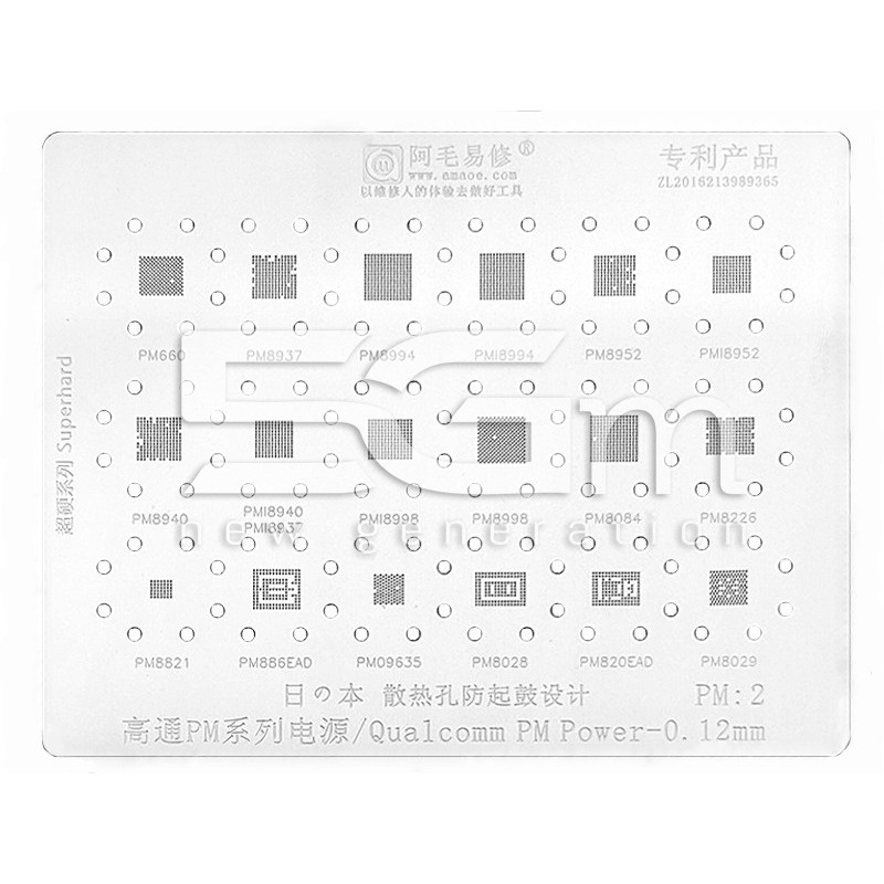 Amaoe Qualcomm PM:2 Stencil Power IC - 0.12mm