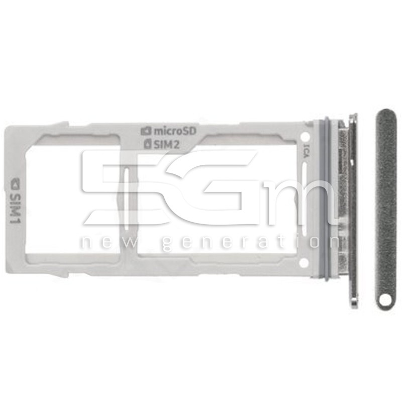 Support Dual Sim Card + Micro SD Prism White Samsung SM-G975