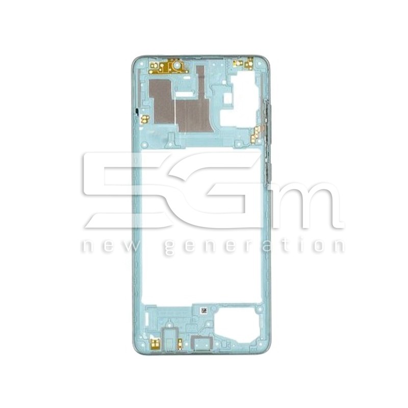 Middle Frame Prism Crush Blue Samsung SM-A715 A71 Ori