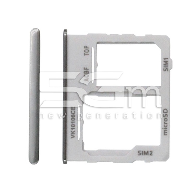 Dual Sim Card + Micro SD Tray Branco Samsung SM-A32 A326 Ori